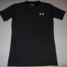 Mens Under Armour Compression Base Layers Short Sleeve SS Shirt LG Large Black