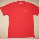 Mens Under Armour Heatgear Short Sleeve SS Shirt Athletic Running S Small Red