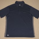 Mens Nike Performance Short Sleeve Golf Polo Shirt Medium Blue Tennis Polyester