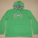 Mens Under Armour UA Loose Hoodie Jacket Pullover Sweatshirt LG Large Green Gray