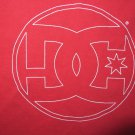 Mens DC Shoes Co. Logo SS Short Sleeve T Shirt S Small Red Graphic Tee Cotton