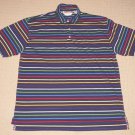 Mens Orvis Short Sleeve SS Casual Polo Shirt XL XLarge Multi-Color Stripped