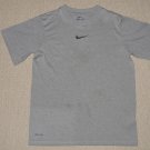Boys Nike Dri-Fit Short Sleeve SS Shirt Youth Small Gray Athletic Running Gym