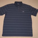 Mens Nike Dry Fit Pointe Royale Short Sleeve SS Golf Polo Shirt XL Blue Striped
