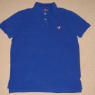 Mens American Eagles Outfitters Athletic Fit Short Sleeve Polo Shirt Large Blue