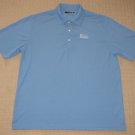 Mens Greg Norman Play Dry The Links At Challedon SS Golf Polo Shirt XL Blue