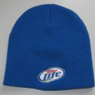 Football Miller Lite Stitched Sewn Beer Knit Winter Hat Cap Beanie Adult Blue