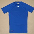 Mens Under Armour UA Compression Base Layer Short Sleeve Shirt MD Medium Blue
