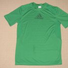 Boys Adidas Athletic Running Training Short Sleeve Shirt Youth XL XLarge Green