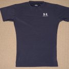 Mens Under Armour UA Compression Base Layer Short Sleeve SS Shirt LG Large Blue