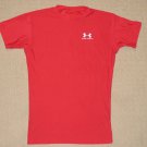 Mens Under Armour Compression Base Layer Short Sleeve SS Shirt Large LG Red