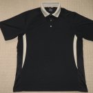 Mens PGA Tour Tech Zone Short Sleeve SS Golf Polo Shirt XL XLarge Black EUC