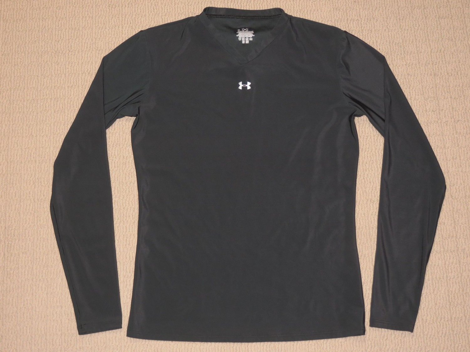 Mens Under Armour Compression Base Layer Long Sleeve LS Shirt XL XLarge Black