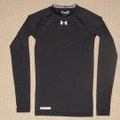 Mens Under Armour Compression Base Layer Long Sleeve LS Shirt SM Small Black