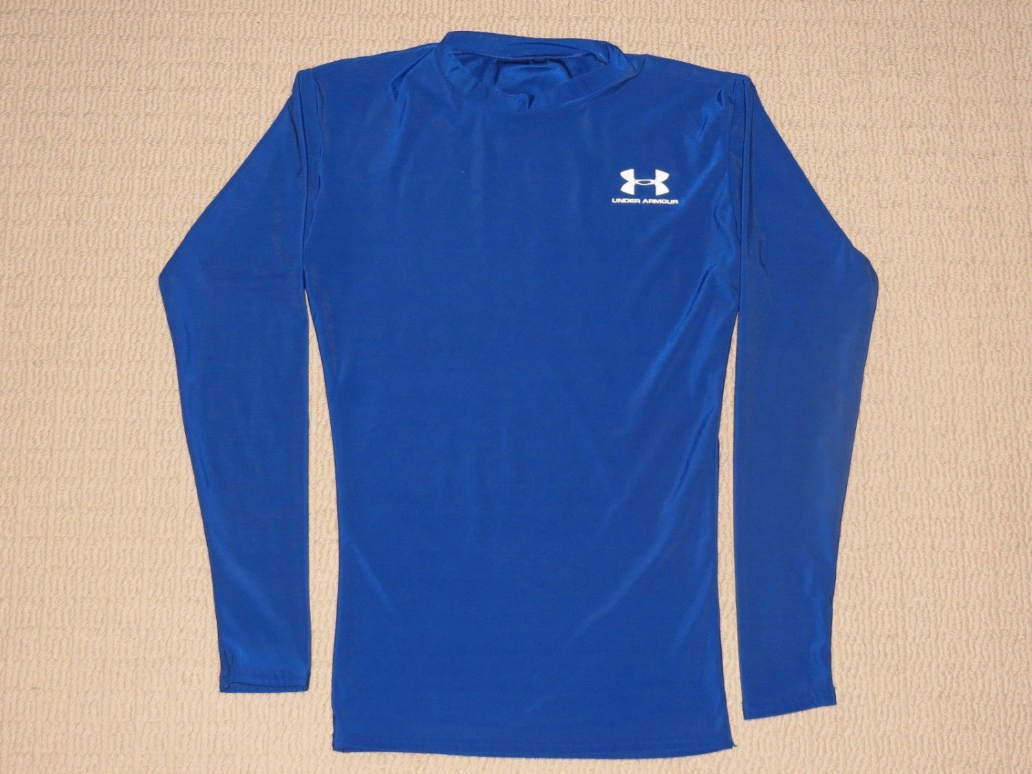 Mens Under Armour Compression Base Layers Long Sleeve LS Shirt SM Small Blue