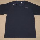 Mens Nike Fitdry Reflective Athletic Running Short Sleeve SS Shirt L Large Blue