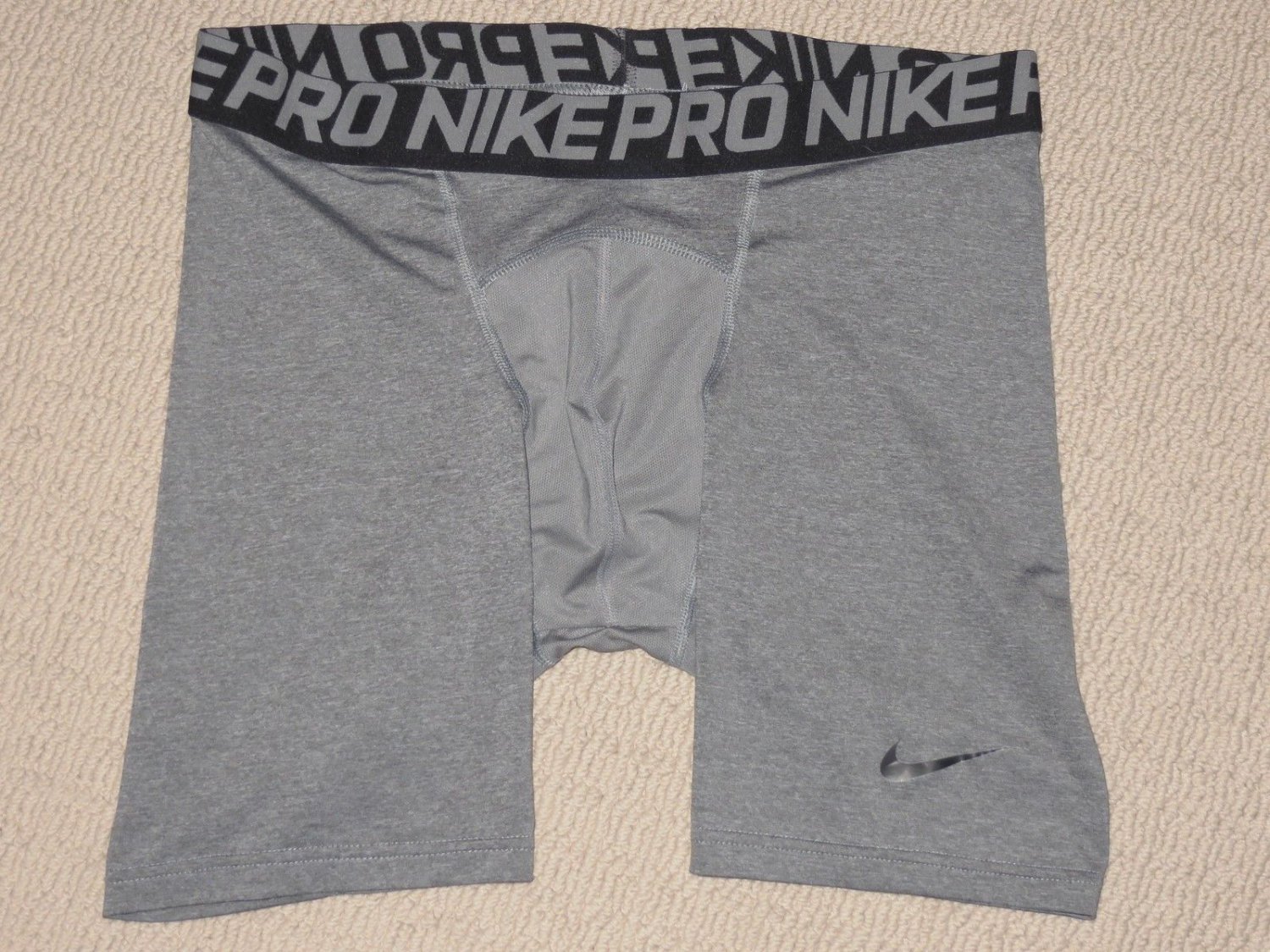 Mens Nike Pro Compression Base Layers Shorts XL XLarge Gray Athletic Exercise