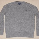 Mens American Eagle Classic Fit LS V-Neck Sweater Medium Cotton Heather Gray