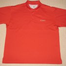 Mens Columbia PFG Performance Fishing Gear Omni-Shade SS Polo Shirt L Large Red