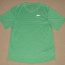 Mens Nike Dri-Fit Athletic Running Workout Short Sleeve SS Shirt S Small Green