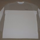 Mens Columbia PFG Performance Fishing Gear Long Sleeve Shirt Large White Beige
