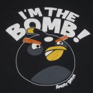 Mens Angry Birds I'M The Bomb Short Sleeve SS T Shirt Medium Black Graphic Tee