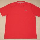 Mens Under Armour Heatgear Short Sleeve SS Shirt Athletic Fitness XL XLarge Red