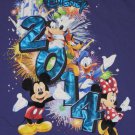 Unisex XL Disney World 2014 Florida Short Sleeve Shirt Purple Graphic Tee