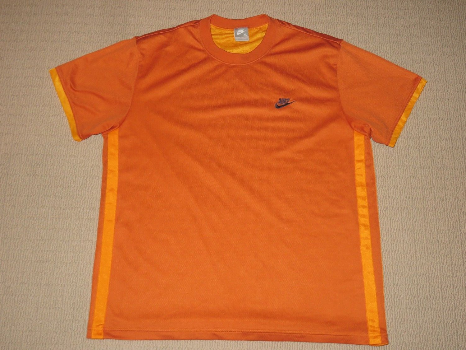 Mens Nike Athletic Running Workout Fitness Short Sleeve Shirt XL XLarge Orange