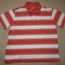 Mens St. John's Bay Short Sleeve SS Casual Polo Shirt XL Stripped 100% Cotton