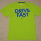Mens Nike Dri-Fit Drive Fast Swoosh Short Sleeve SS T Shirt Small Lime Athletic