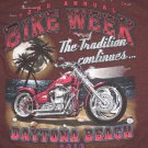 72nd Annual Bike Week The Tradition Countinues Daytona Beach 2013 Shirt Small