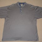 Mens Cutter & Buck Short Sleeve SS Casual Golf Polo Shirt Large Blue Gray