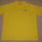 Mens Under Armour Heatgear Loose Coupe Lache Short Sleeve Shirt XL XLarge Yellow