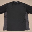 Mens Nike Athletic Running Training Workout Short Sleeve Shirt Medium Black Gray