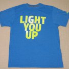 Mens Adidas Climacool Light You Up Short Sleeve SS T Shirt Large Blue Athletic