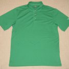 Mens Nike Fit Dry Golf Short Sleeve SS Polo Shirt Medium Green Tennis Polyester