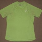 Mens Nike Dri-Fit Athletic Running Workout Short Sleeve SS Shirt L Large Yellow