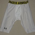 Mens Under Armour Cup Pocket Padded Base Layer Compression Shorts SM Small White