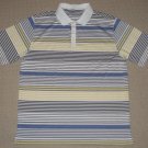 Mens Nike Dri-Fit Short Sleeve Tennis Golf Polo Shirt Large Striped Multi-Color