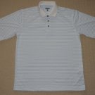Mens Pebble Beach Performance Short Sleeve SS Golf Polo Shirt Medium Striped