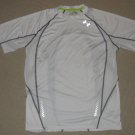 Mens Under Armour Heatgear Regular Green Short Sleeve SS Shirt MD Medium White
