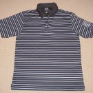 Mens Adidas Climalite Mason City Country Club Golf Polo Shirt Medium Striped