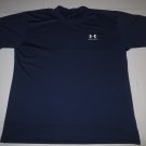 Mens Under Armour UA Short Sleeve SS Shirt XL XLarge Blue Athletic Workout Run