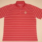 Mens Nike Dri-Fit USGA Member Short Sleeve SS Golf Polo Shirt Large Red Striped