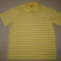 Mens IZOD XFG X-Treme Function Golf Polo Shirt Cool-Fx Large Yellow Striped EUC