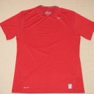 Mens Nike Pro Combat Fitted Dri-Fit Athletic Short Sleeve SS Shirt L Large Red