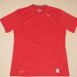 Mens Nike Pro Combat Fitted Dri-Fit Athletic Short Sleeve SS Shirt L Large Red