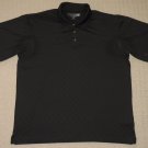 Mens Pebble Beach Performance Short Sleeve SS Golf Polo Shirt Large Black Solid