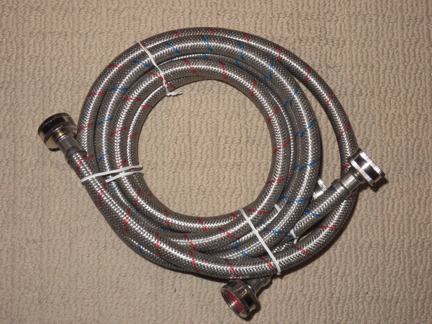 Partsmaster 6 ft. Washer Hoses (PMWSS-6) - 2 Pack - NEW- FREE SHIPPING